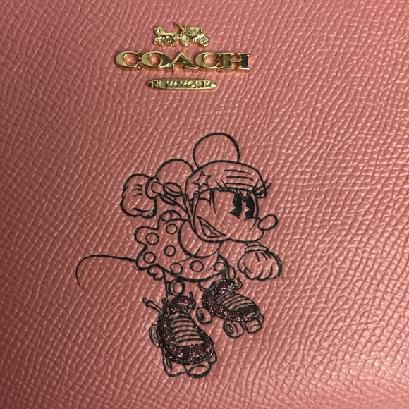 Coach Minnie Mouse Corner Zip Wristlet - Picture 3 of 8